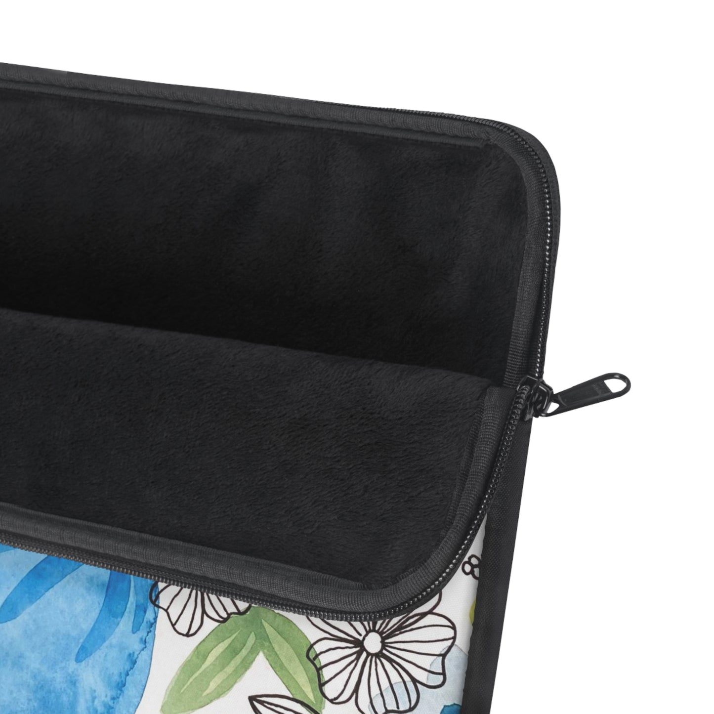 Blossom+Blue Laptop Sleeve — Floral Watercolor Art Print Laptop Sleeve