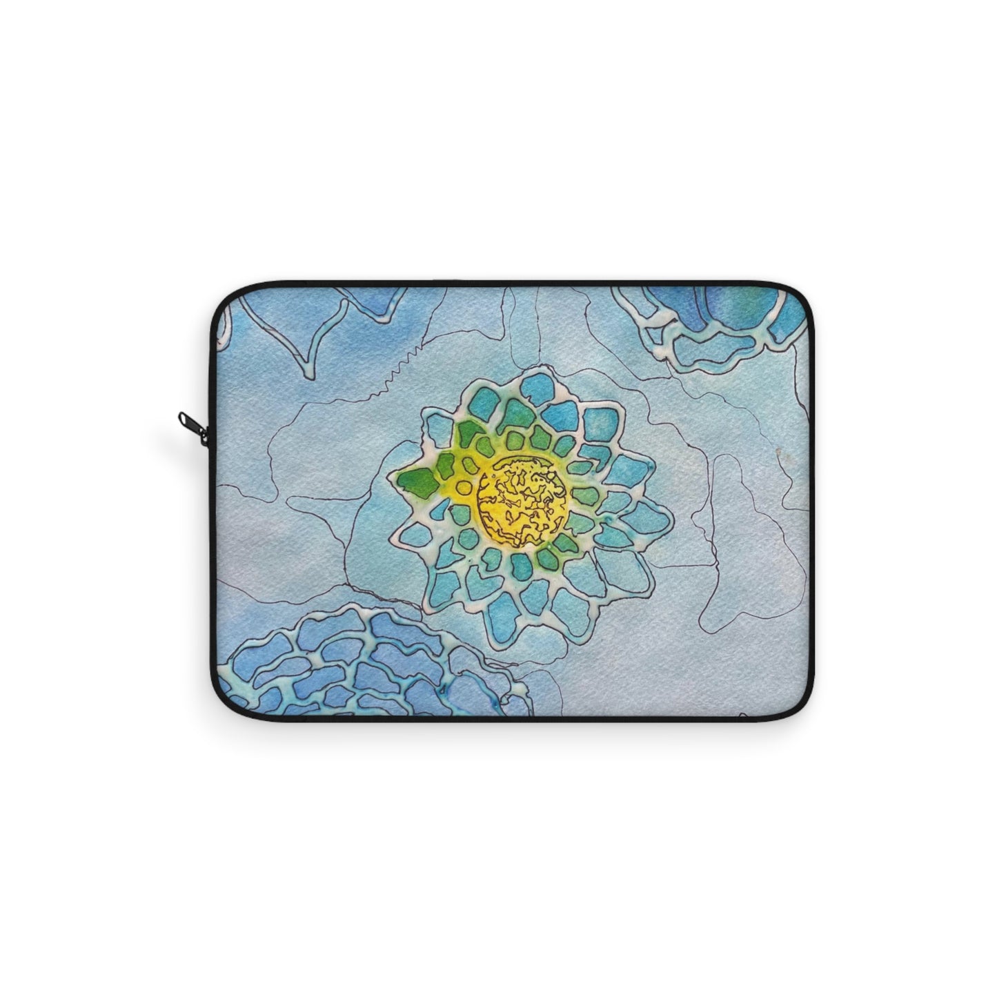 Water+Color Laptop Sleeve — Painterly Succulent Art Print Laptop Sleeve