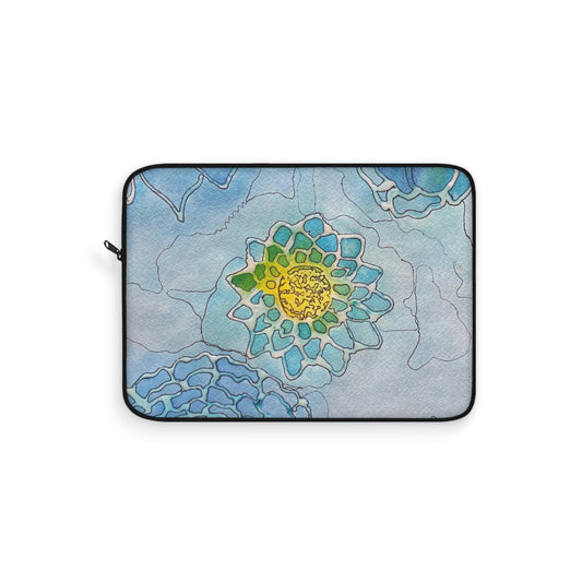 Water+Color Laptop Sleeve — Painterly Succulent Art Print Laptop Sleeve