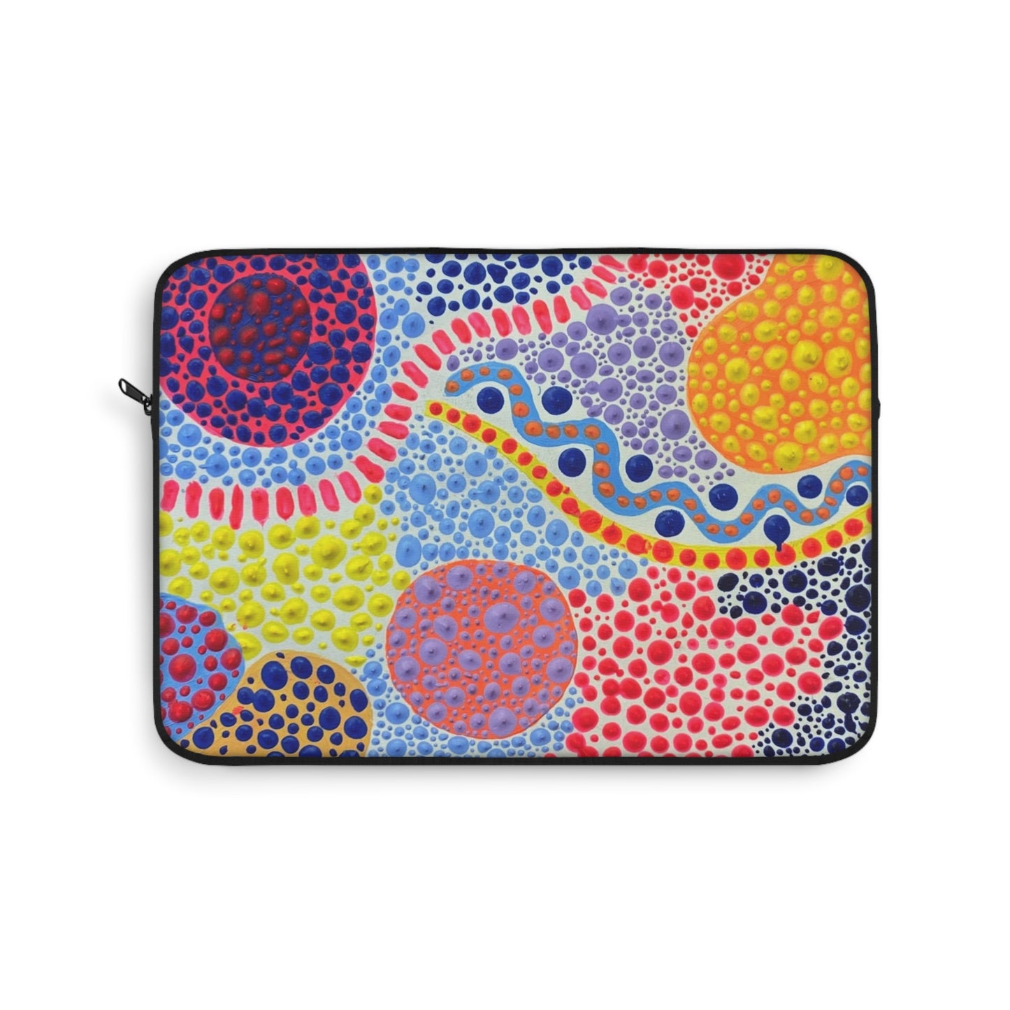 Fiesta+Dots Laptop Sleeve — Colorful Boho Art Print Laptop Sleeve