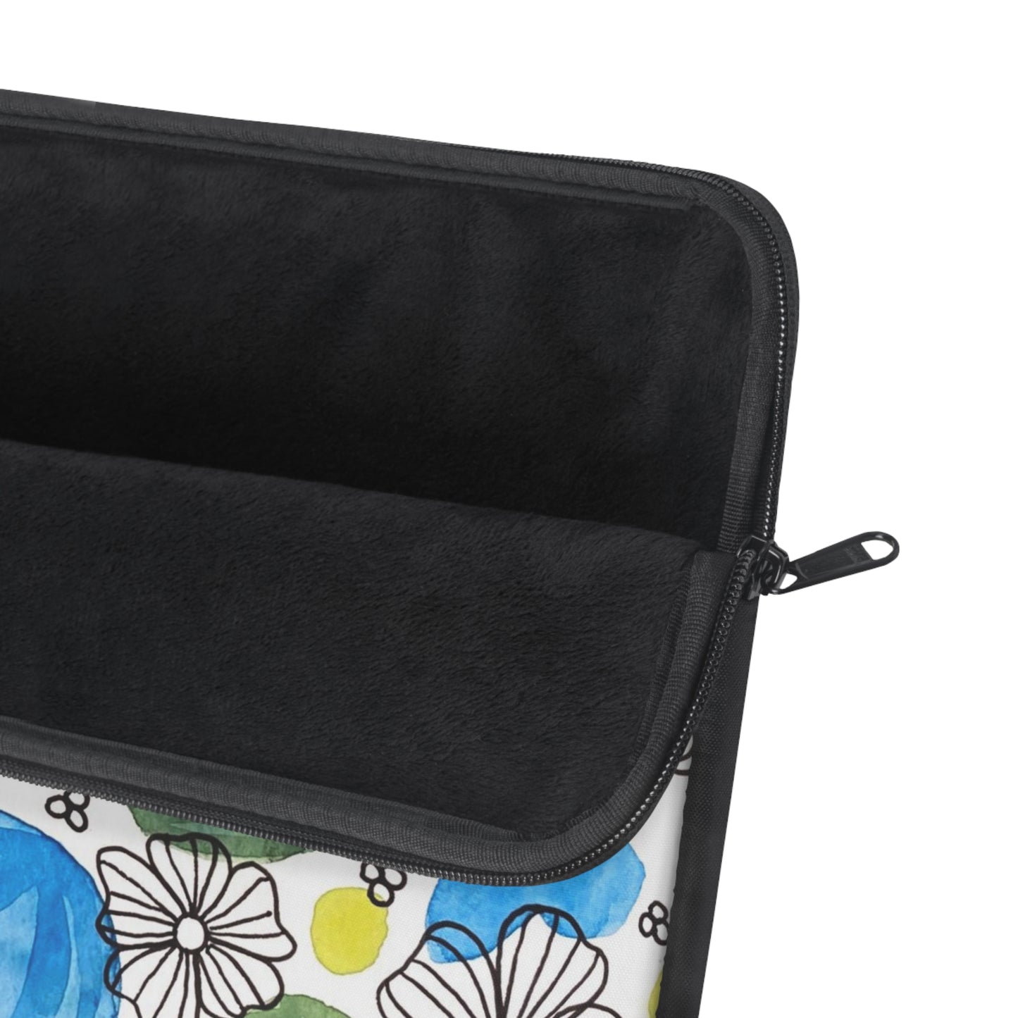 Blossom+Blue Laptop Sleeve — Floral Watercolor Art Print Laptop Sleeve