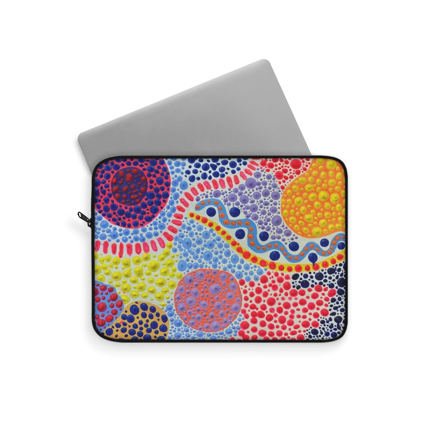 Fiesta+Dots Laptop Sleeve — Colorful Boho Art Print Laptop Sleeve