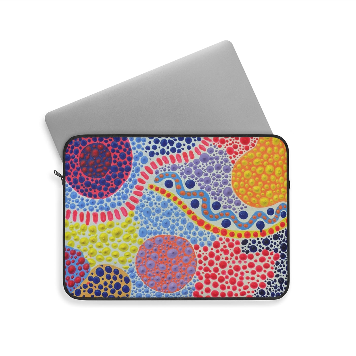 Fiesta+Dots Laptop Sleeve — Colorful Boho Art Print Laptop Sleeve