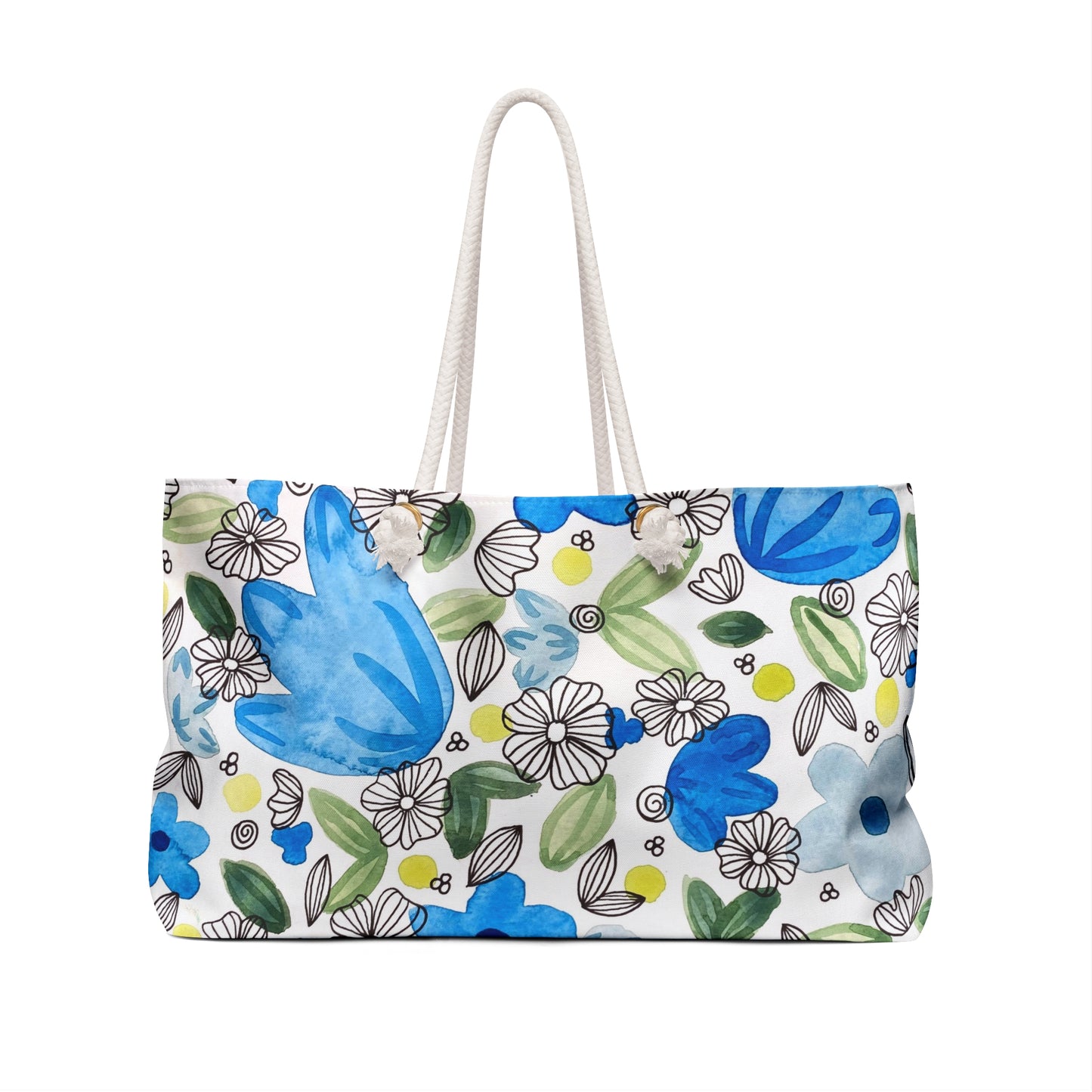 Blossom+Blue Travel Bag Blue Flower Blossom Weekender Bag