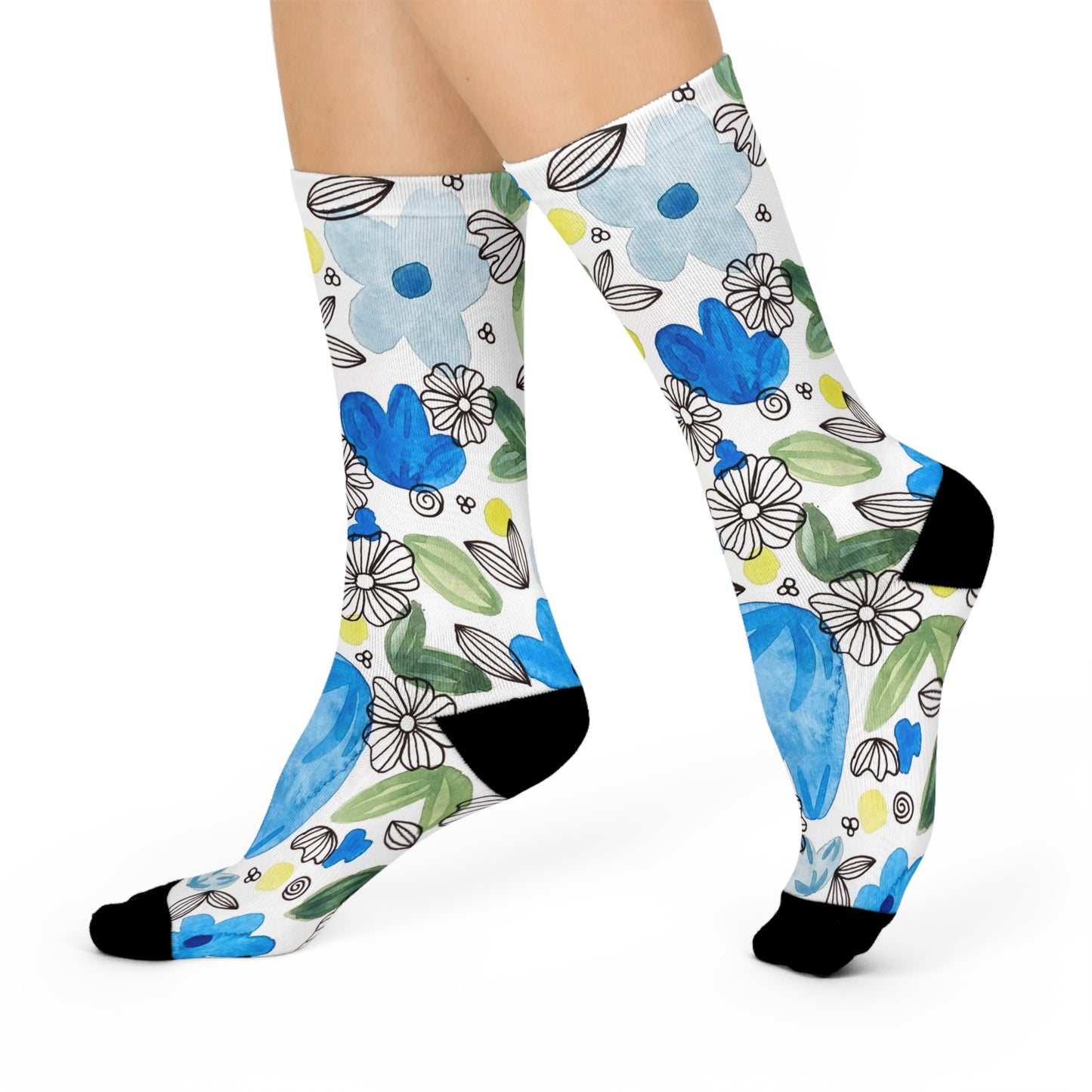 Blossom+Blue Cushioned Crew Socks