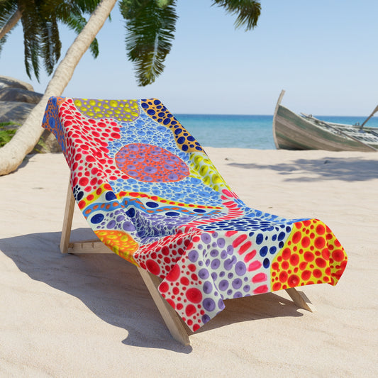 Fiesta-Dots Beach Towel — Colorful Boho Coastal Towel