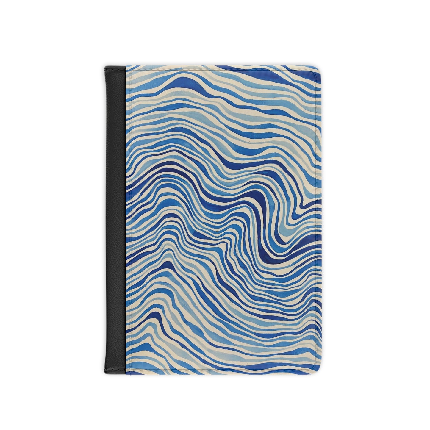 Ocean+Waves Passport Cover — Abstract Nautical Travel Passport Holder