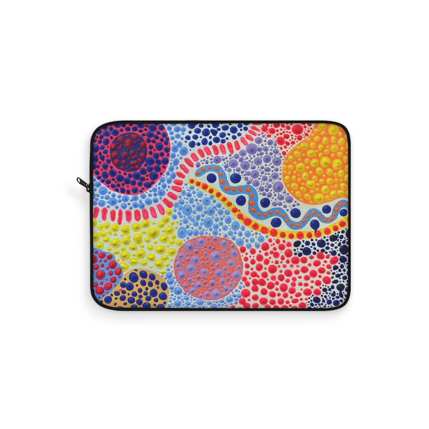 Fiesta+Dots Laptop Sleeve — Colorful Boho Art Print Laptop Sleeve
