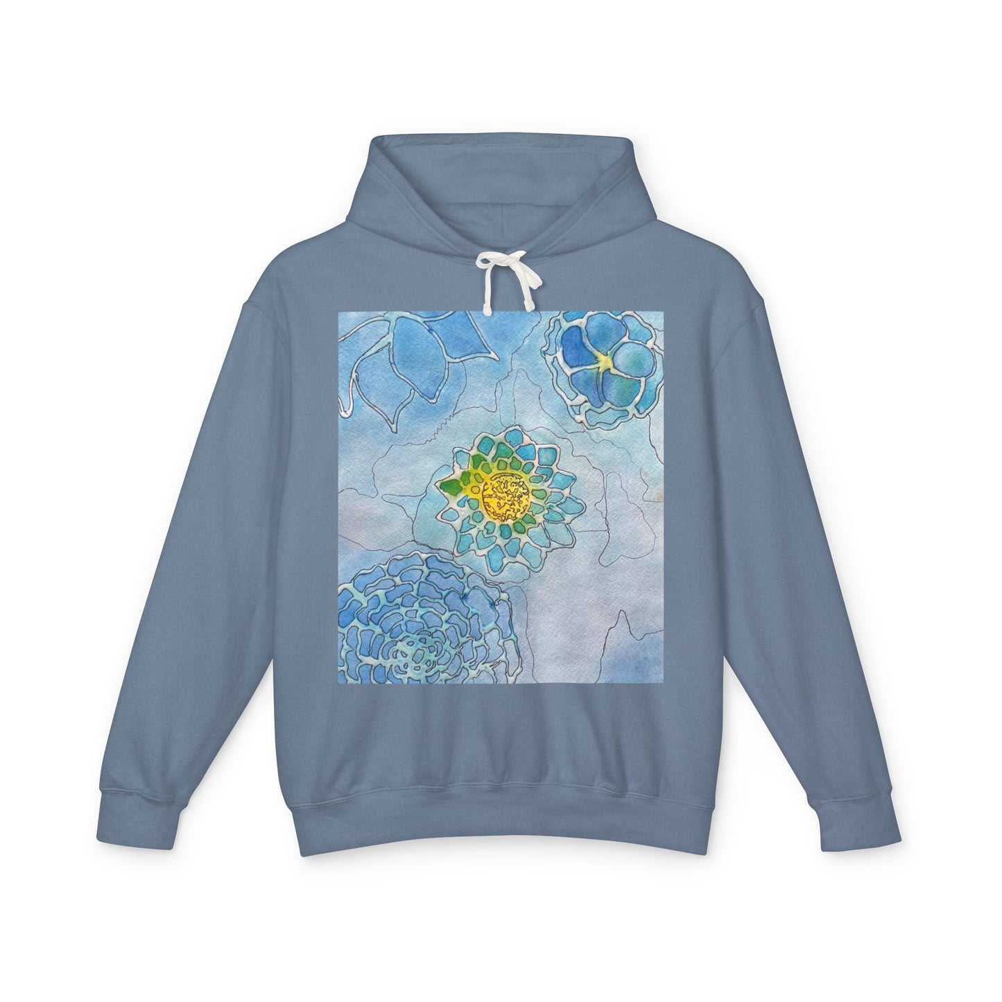 Water+Color Travel Hoodie — Painterly Succulent Travel Hoodie
