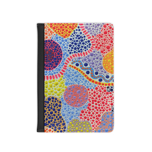 Fiesta+Dots Passport Cover — Colorful Aboriginal Dot Art Travel Wallet