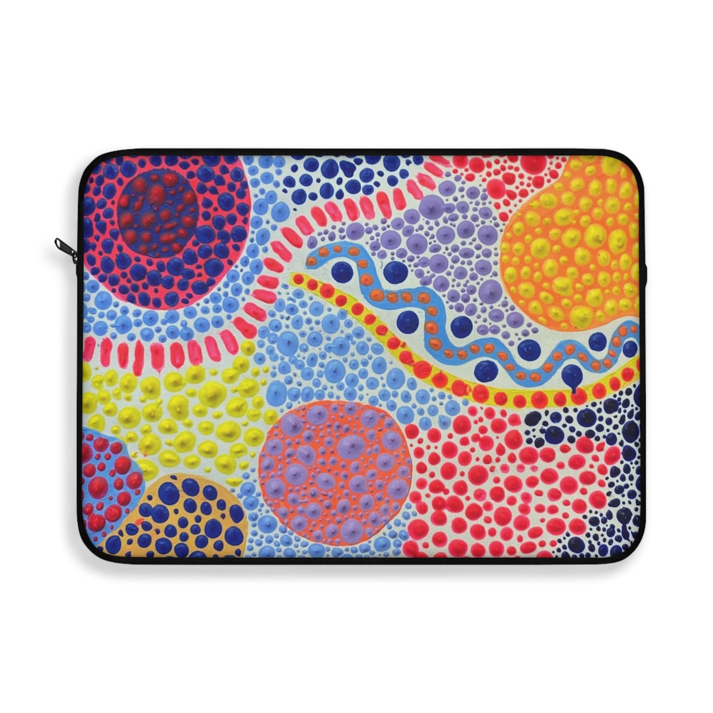 Fiesta+Dots Laptop Sleeve — Colorful Boho Art Print Laptop Sleeve