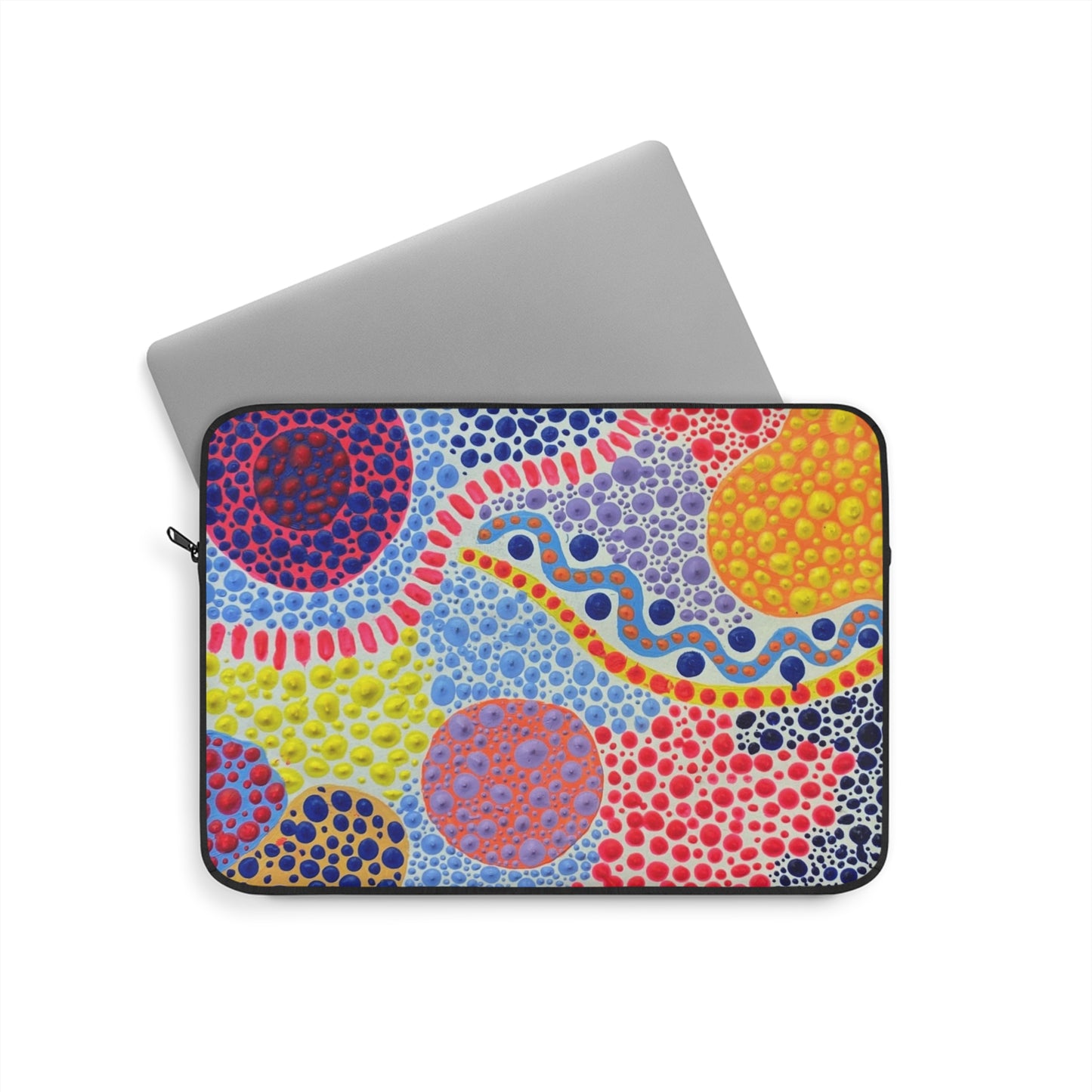 Fiesta+Dots Laptop Sleeve — Colorful Boho Art Print Laptop Sleeve